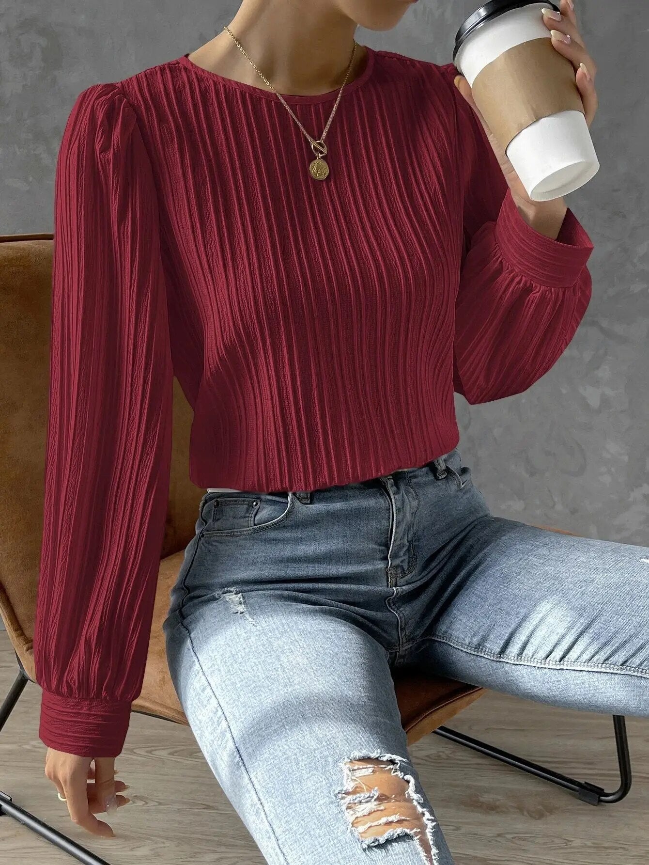 Élodie | Elegancka plisowana bluzka 